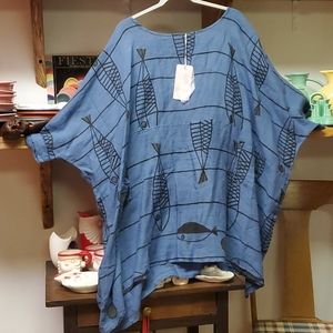 NWTO LINEN PONCHO by Obsession